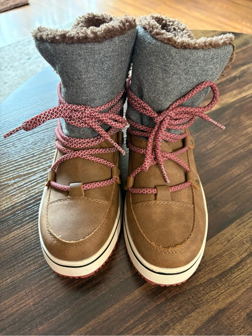 Brown Faux-Shearling Duck Boots - Muk Luk